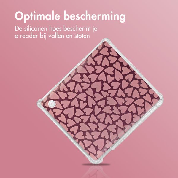 imoshion Coque Design Clear Kobo Libra Colour - Hearty Blush