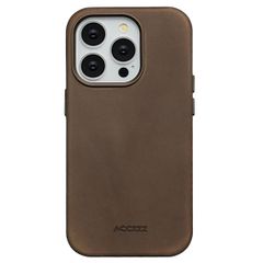 Accezz Coque MagSafe en cuir vintage Apple iPhone 14 Pro - Rustic Brown