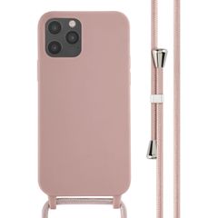 imoshion Coque en silicone avec cordon Apple iPhone 12 (Pro) - Sand Pink