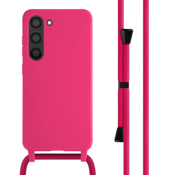 imoshion ﻿Coque en silicone avec cordon Samsung Galaxy S23 - Rose Fluo