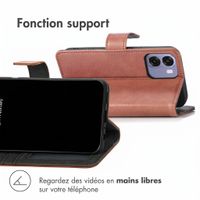 imoshion Étui de télephone portefeuille de luxe Oppo A6x (4G/5G) - Marron