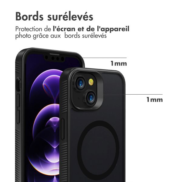 Accezz Coque Givrée Robuste avec MagSafe Apple iPhone 14 - Noir