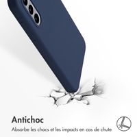 Accezz Coque Liquid Silicone Samsung Galaxy A56 - Bleu foncé