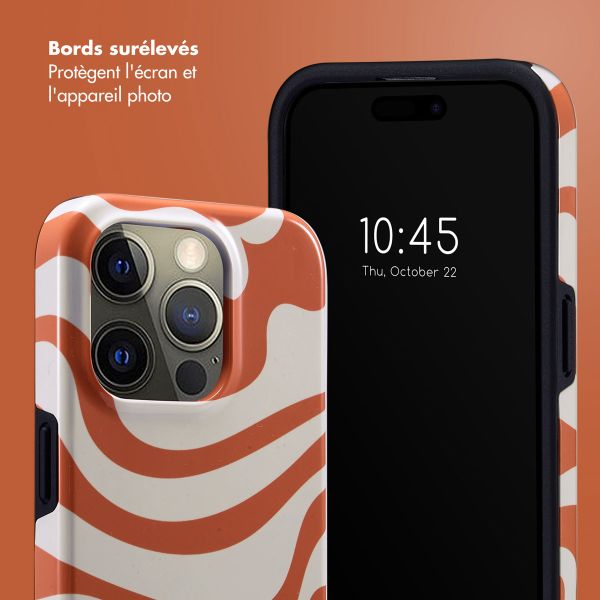 Selencia Coque arrière Vivid Apple iPhone 15 Pro - Dream Swirl Orange