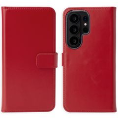Selencia Étui portefeuille en cuir véritable Samsung Galaxy S26 Ultra - Rouge