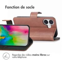 imoshion Étui de téléphone portefeuille Luxe iPhone 16 - Brun