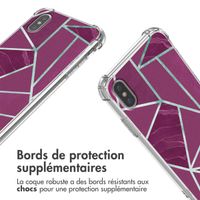 imoshion Coque Design avec cordon iPhone Xs / X - Bordeaux Graphic