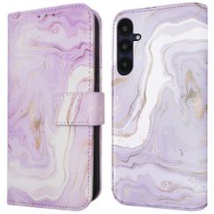 imoshion Étui de téléphone portefeuille Design Samsung Galaxy A25 (5G) - Purple Marble