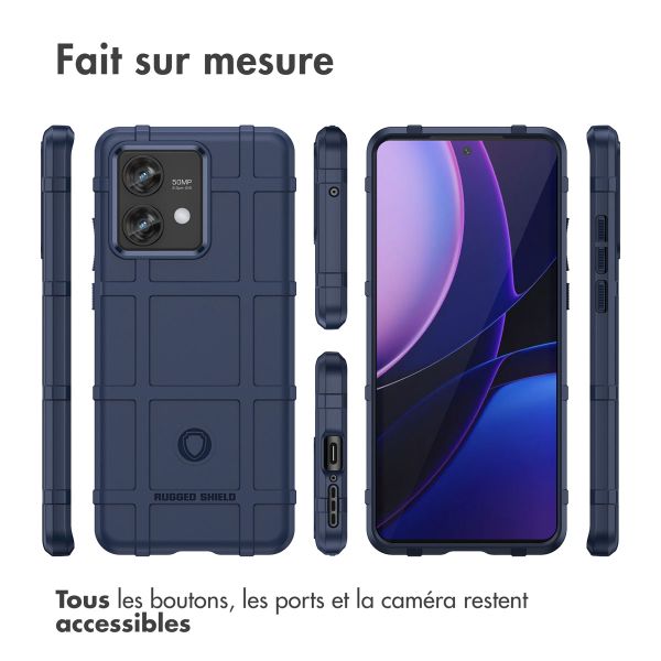 imoshion Coque Arrière Rugged Shield Motorola Edge 40 Neo - Bleu foncé