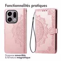 imoshion Etui de télephone Mandala Oppo Find X9 - Rose Gold