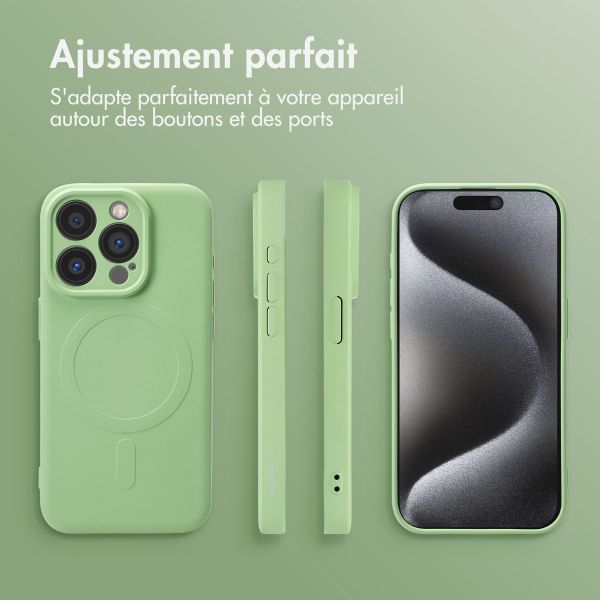 imoshion Coque Couleur avec MagSafe iPhone 15 Pro - Vert