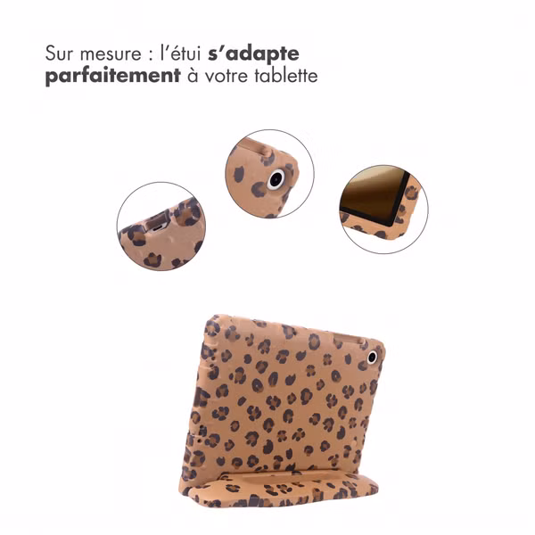 imoshion Coque arrière Kidsproof Design avec poignée Samsung Galaxy Tab A11 Plus / A9 Plus - Motif panthère