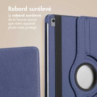 imoshion Coque tablette rotatif à 360° Apple iPad 9 (2021) 10.2 pouces / iPad 8 (2020) 10.2 pouces / iPad 7 (2019) 10.2 pouces - Bleu foncé