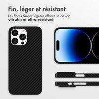 Accezz Coque Kevlar MagSafe Apple iPhone 14 Pro - Noir
