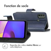 imoshion Étui de téléphone portefeuille Luxe Motorola Moto E30 / E40 - Bleu foncé