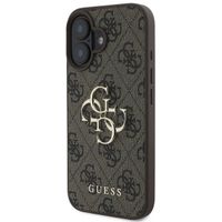 Guess Coque 4G Metal Logo Backcover Apple iPhone 16 - Marron