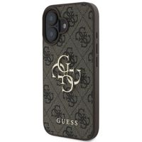 Guess Coque 4G Metal Logo iPhone 16 - Brun