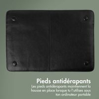 Accezz Leather Pochette ordinateur Apple MacBook 15 pouces - Noir