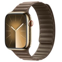 Apple Bracelet à maillons magnétique FineWoven Apple Watch Series 1 t/m 11 / SE / Ultra (44/45/46/49 mm) - Taille S/M - Taupe