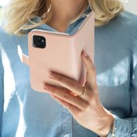 Selencia Étui portefeuille en cuir véritable Samsung Galaxy A51 - Dusty Pink