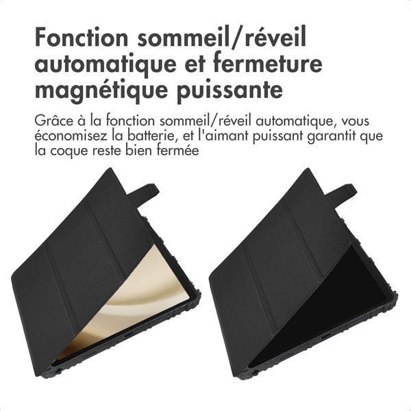 Accezz Coque tablette Rugged Trifold Samsung Galaxy Tab A9 Plus - Noir