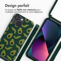 imoshion Coque design en silicone avec cordon iPhone 13 Mini - Avocado Green