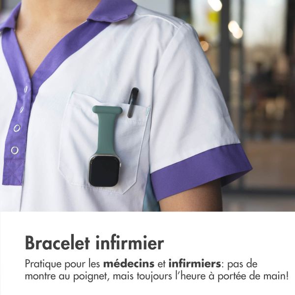 imoshion Bracelet infirmier en silicone Apple Watch Series 1 t/m 9 / SE (38/40/41 mm) | Series 10 / 11 (42 mm) - Vert