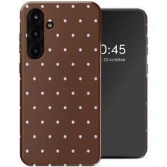Selencia Coque arrière Vivid Samsung Galaxy S25 FE - Happy Dots Chocolate