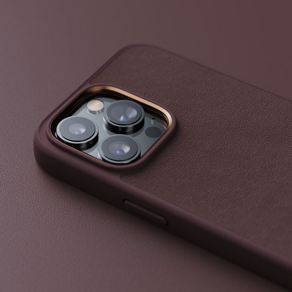 Njorð Collections Coque en cuir véritable MagSafe iPhone 14 Pro Max - Dark Brown