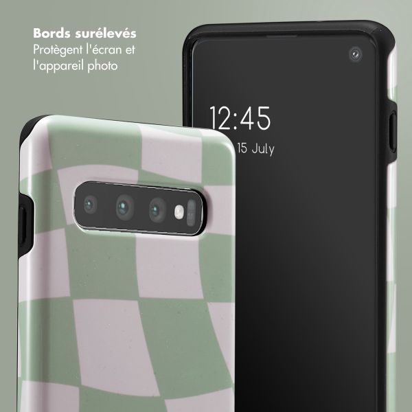 Selencia Coque arrière Vivid Tough Samsung Galaxy S10 - Groovy Sage Green