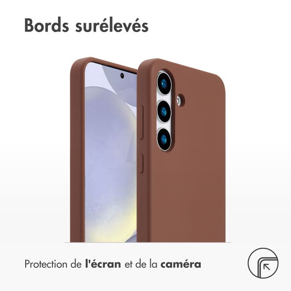 Accezz Coque Liquid Silicone avec MagSafe Samsung Galaxy S25 Plus - New Tea Brown