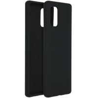 Accezz Coque Liquid Silicone Samsung Galaxy A41 - Noir