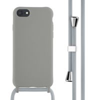 imoshion ﻿Coque en silicone avec cordon iPhone SE (2022 / 2020) / 8 / 7 - Gris clair