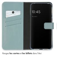 Selencia Étui de téléphone portefeuille en cuir véritable Google Pixel 8 Pro - Air Blue