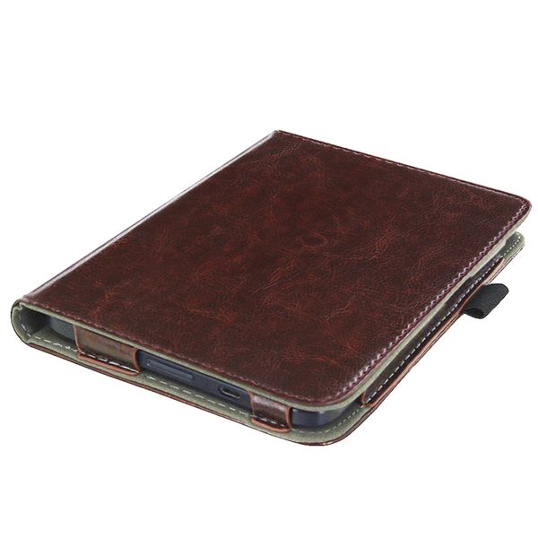 imoshion Étui de liseuse portefeuille en cuir végan Kobo Clara HD - Marron foncé