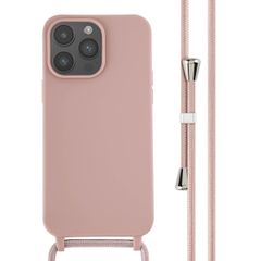 imoshion Coque en silicone avec cordon Apple iPhone 14 Pro Max - Sand Pink