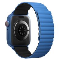 Uniq Bracelet Revix réversible Apple Watch Series 1 t/m 11 / SE / Ultra (44/45/46/49 mm) - Caspian (Blue/Black)