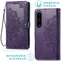 imoshion Etui de téléphone portefeuille Mandala Sony Xperia 1 IV - Violet