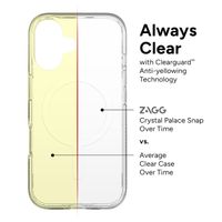 ZAGG Coque Crystal Palace Snap MagSafe iPhone 16 - Transparent