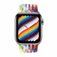 Apple Bracelet Solo tressé Apple Watch | 44/45/46/49 mm - Taille 4 - Pride Edition