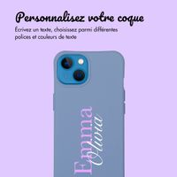 Coque de couleur personnalisée MagSafe avec cordon amovible  et nom iPhone 13 - Ash Blue