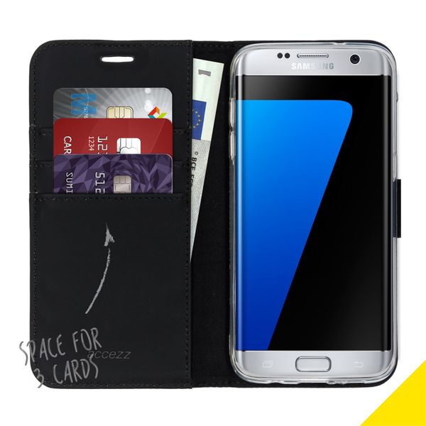 Accezz Étui de télephone Wallet Samsung Galaxy S7 Edge - Noir