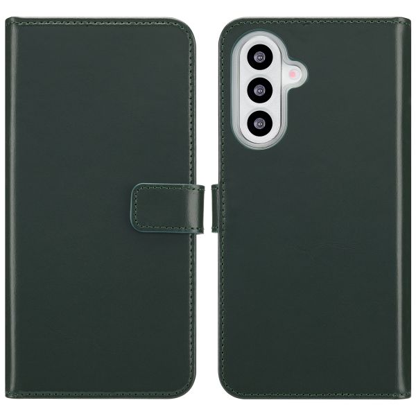 Selencia Étui de téléphone portefeuille en cuir véritable Samsung Galaxy A26 - Vert