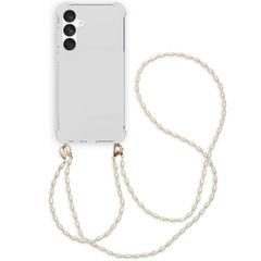 imoshion Coque avec dragonne + bracelet - Perles Samsung Galaxy A55 - Transparent