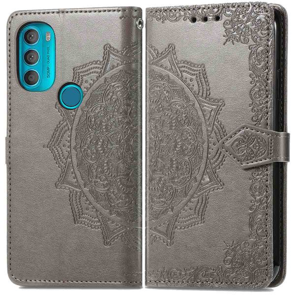 imoshion Etui de téléphone portefeuille Mandala Motorola Moto G71 - Gris