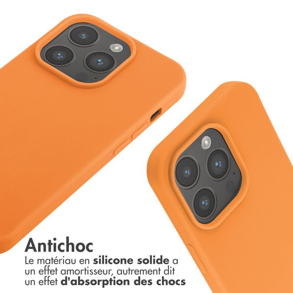 imoshion Coque en silicone avec cordon Apple iPhone 14 Pro - Orange