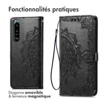 imoshion Etui de téléphone portefeuille Mandala Sony Xperia 5 IV - Noir