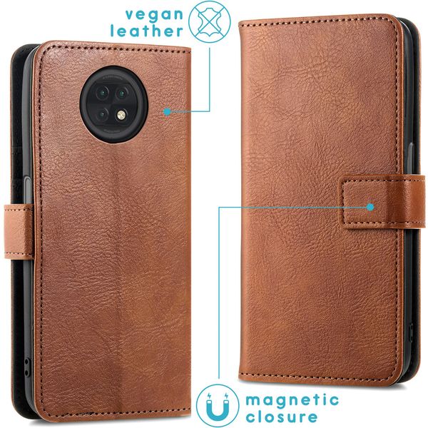 imoshion Étui de télephone portefeuille de luxe Xiaomi Redmi Note 9T (5G) - Marron