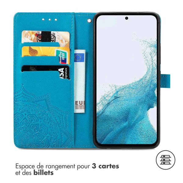 imoshion Etui de téléphone portefeuille Mandala Samsung Galaxy A56 - Turquoise