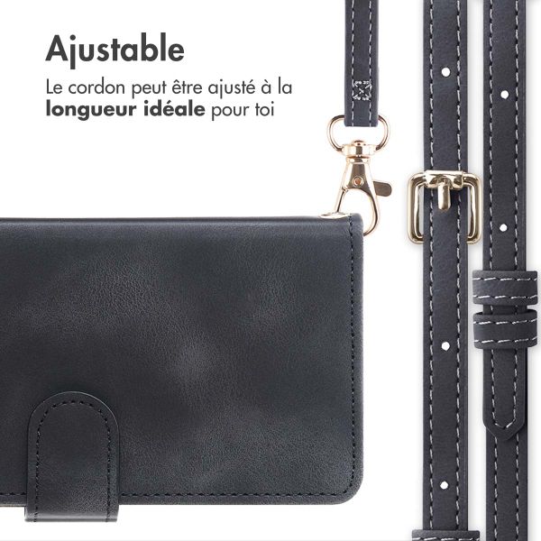 imoshion Etui de télephone portefeuille avec cordon Samsung Galaxy S25 FE - Noir
